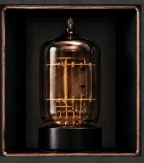 The RSL One character window, a valve glowing copper