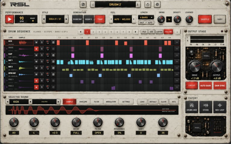 RSL Carmine interface